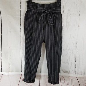 Indigo Rein Ankle Dress Pants Belt Sz 9 Black Gray